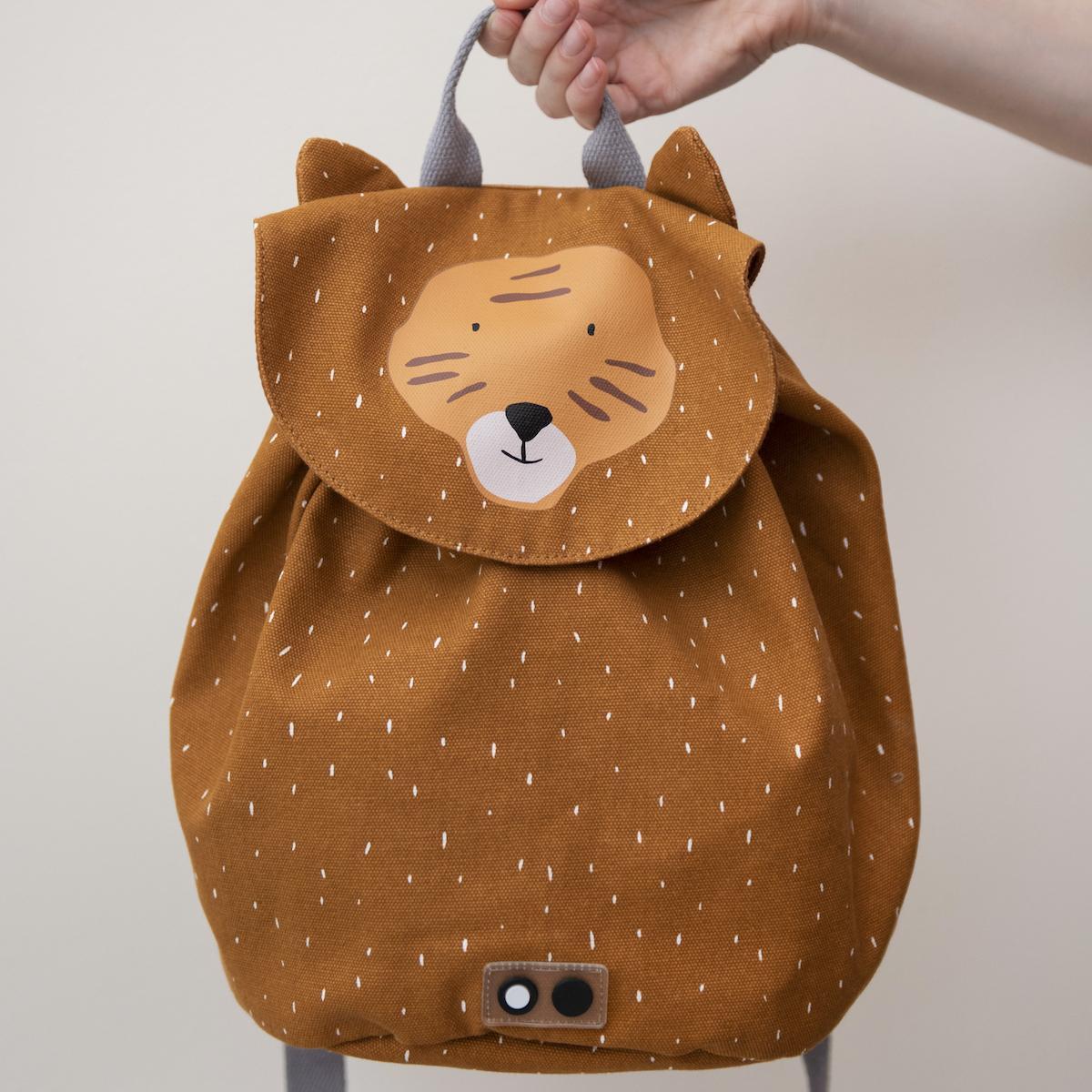 Mini Backpack - Mr. Tiger by Trixie - Lightweight, Adjustable Straps, Sturdy Handle