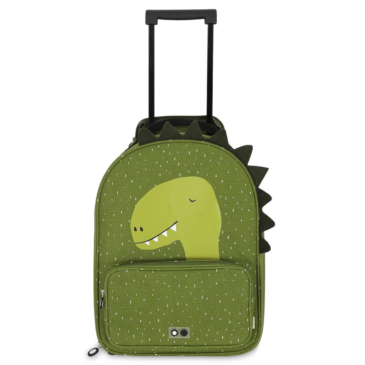 Trixie Mr. Dino Trolley - Kids Travel Bag with Wheels and Handle - 45 x 34 x 15 cm