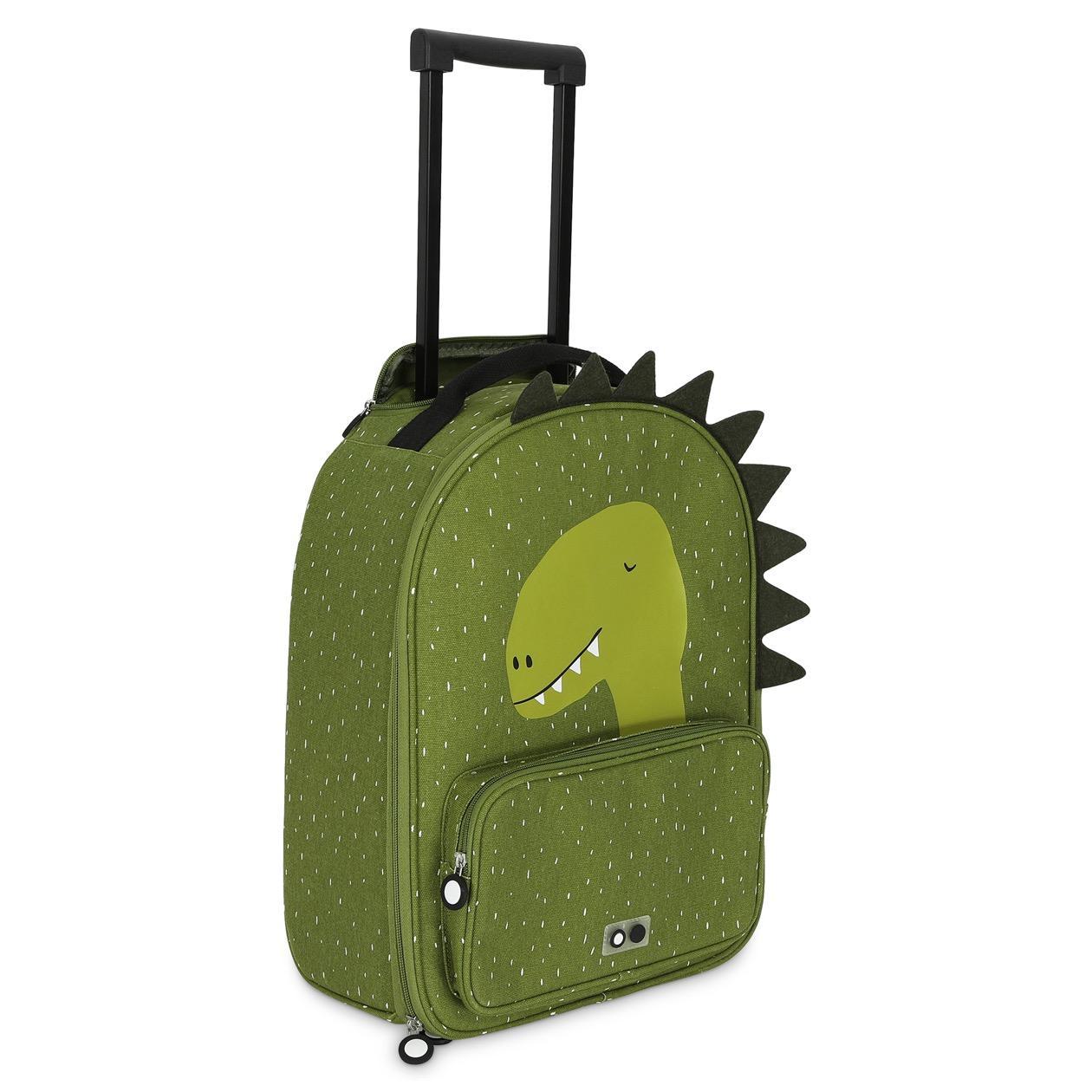 Trixie Mr. Dino Trolley - Kids Travel Bag with Wheels and Handle - 45 x 34 x 15 cm