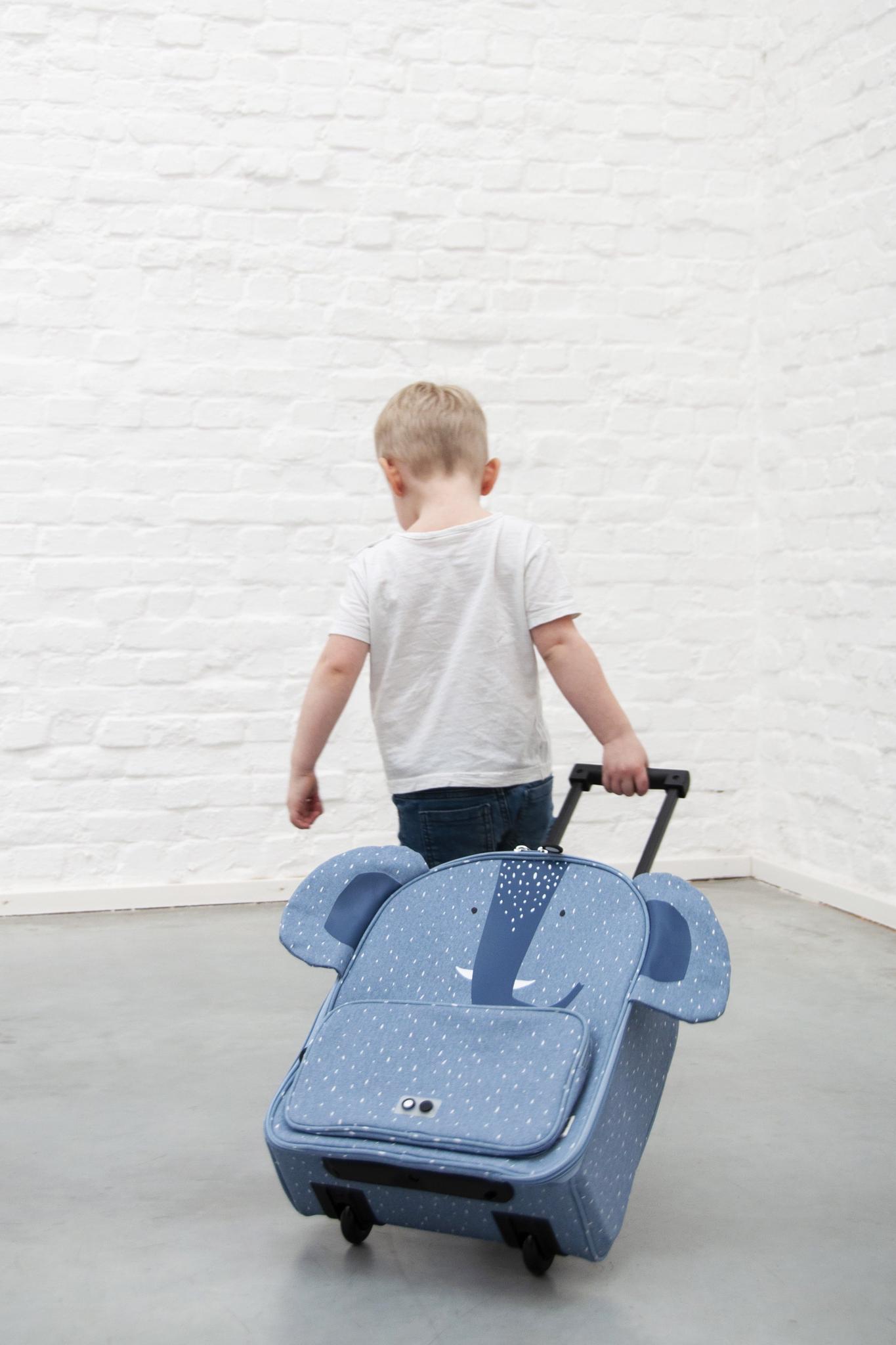 Trixie Trolley Mrs. Elephant - Kids Rolling Suitcase | Durable, Practical & Stylish