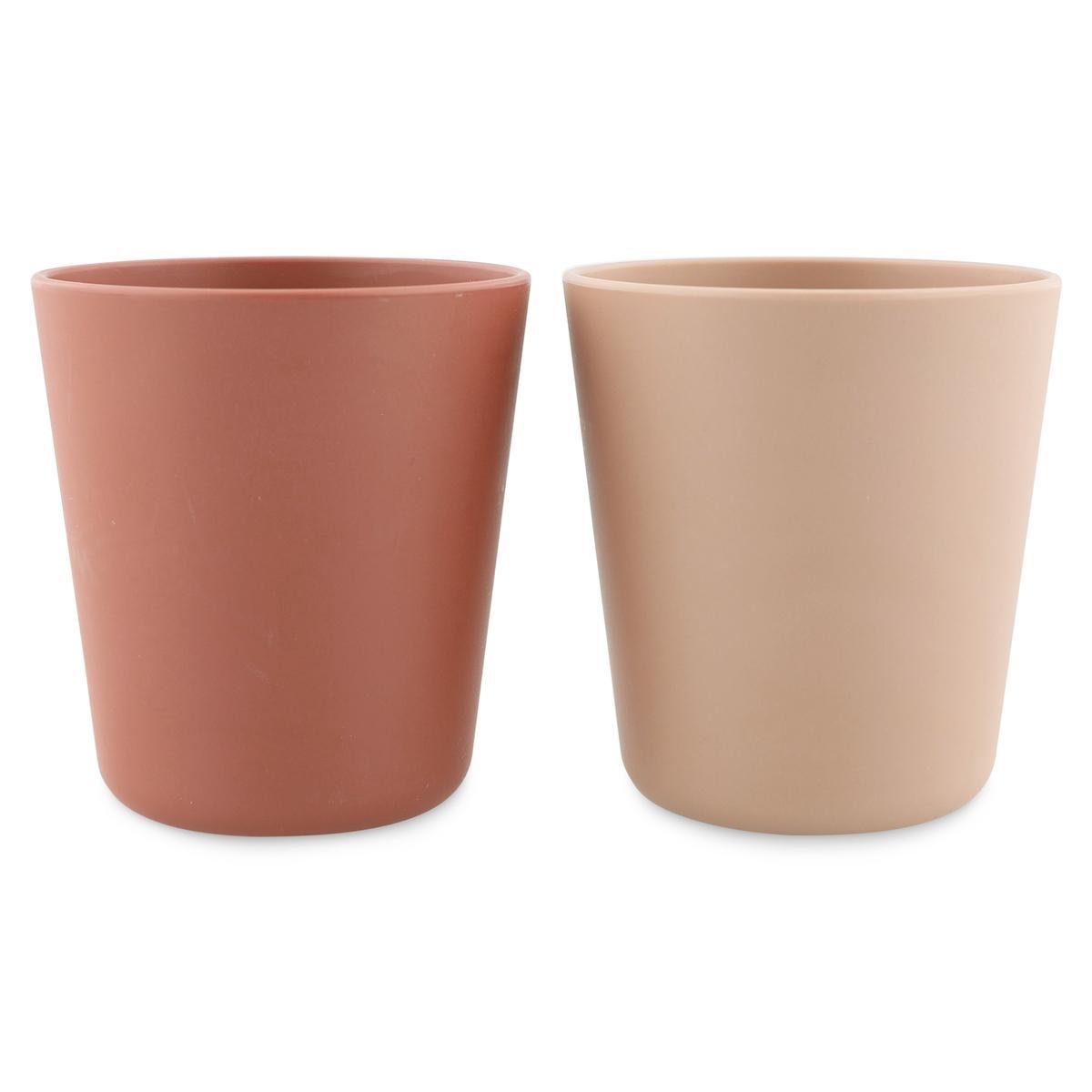 Set of 2 Trixie Rose Cups - Perfectly Sized for Little Hands - Dishwasher Safe - 7.5 x 8 cm - 75% PLA - 25% Talc - Matches Trixie Collection