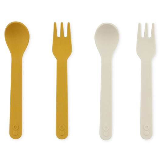 Fork and Spoon Set - 2-pack - Mustard by Trixie