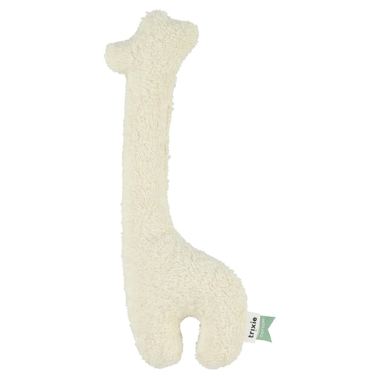 Giraffe Rattle - Teddy Almond by Trixie - Perfect for Newborns - 26 x 9 cm - 100% Organic Cotton