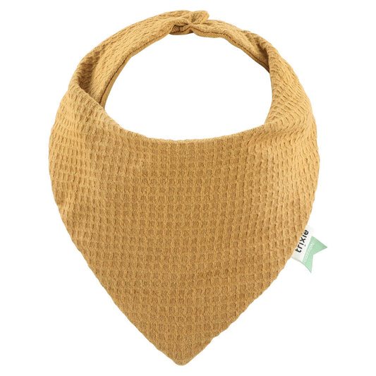 Bavoir Bandana - Cocoon Caramel by Trixie - Organic Cotton - Dimensions 43 x 16 cm - Age: from birth.