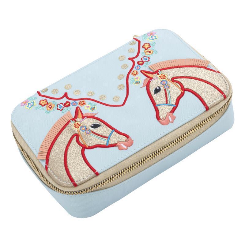 Floral Cavalry Pencil Case - 7 x 9.5 x 21.5 cm