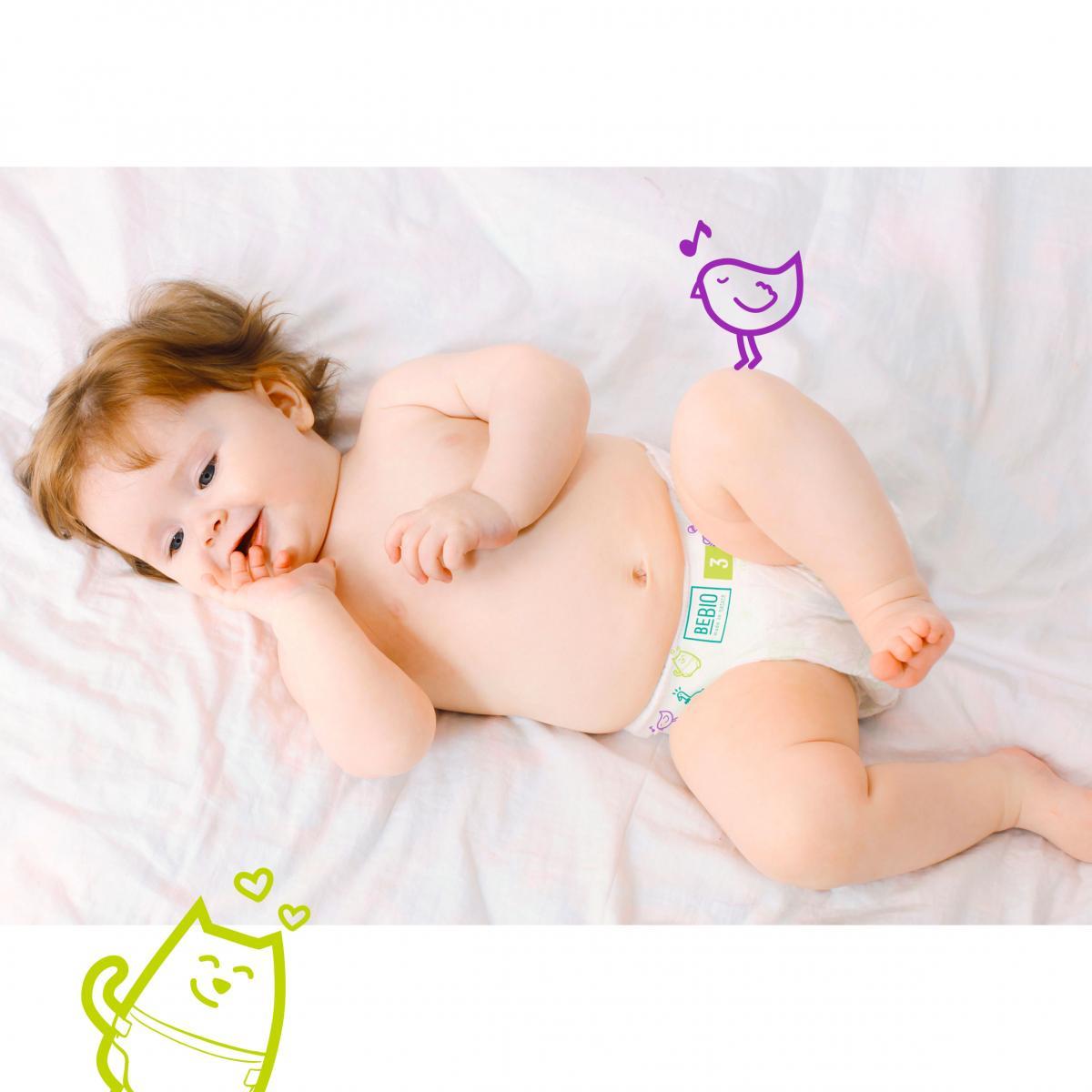 Eco-Friendly Size 2 Mini Diapers for 3 to 6 kg - 28 Optimized Disposable Diapers