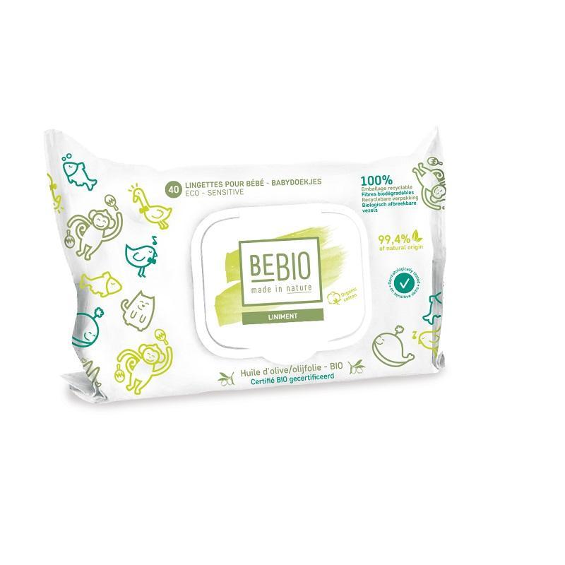 Baby Wipes with Liniment - 40 Cleansing Wipes for Delicate Skin