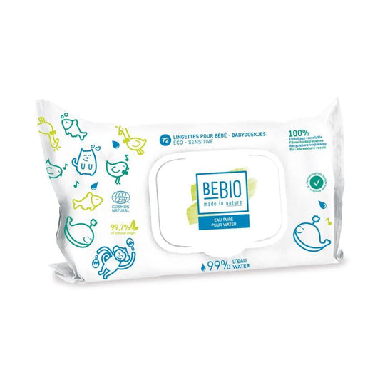 Baby Water Wipes - 72 Optimized Cleansing Wipes