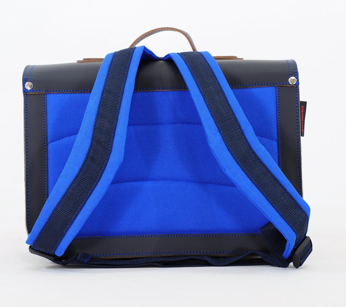 Classic Leather School Backpack - Marine Blue by Own stuff