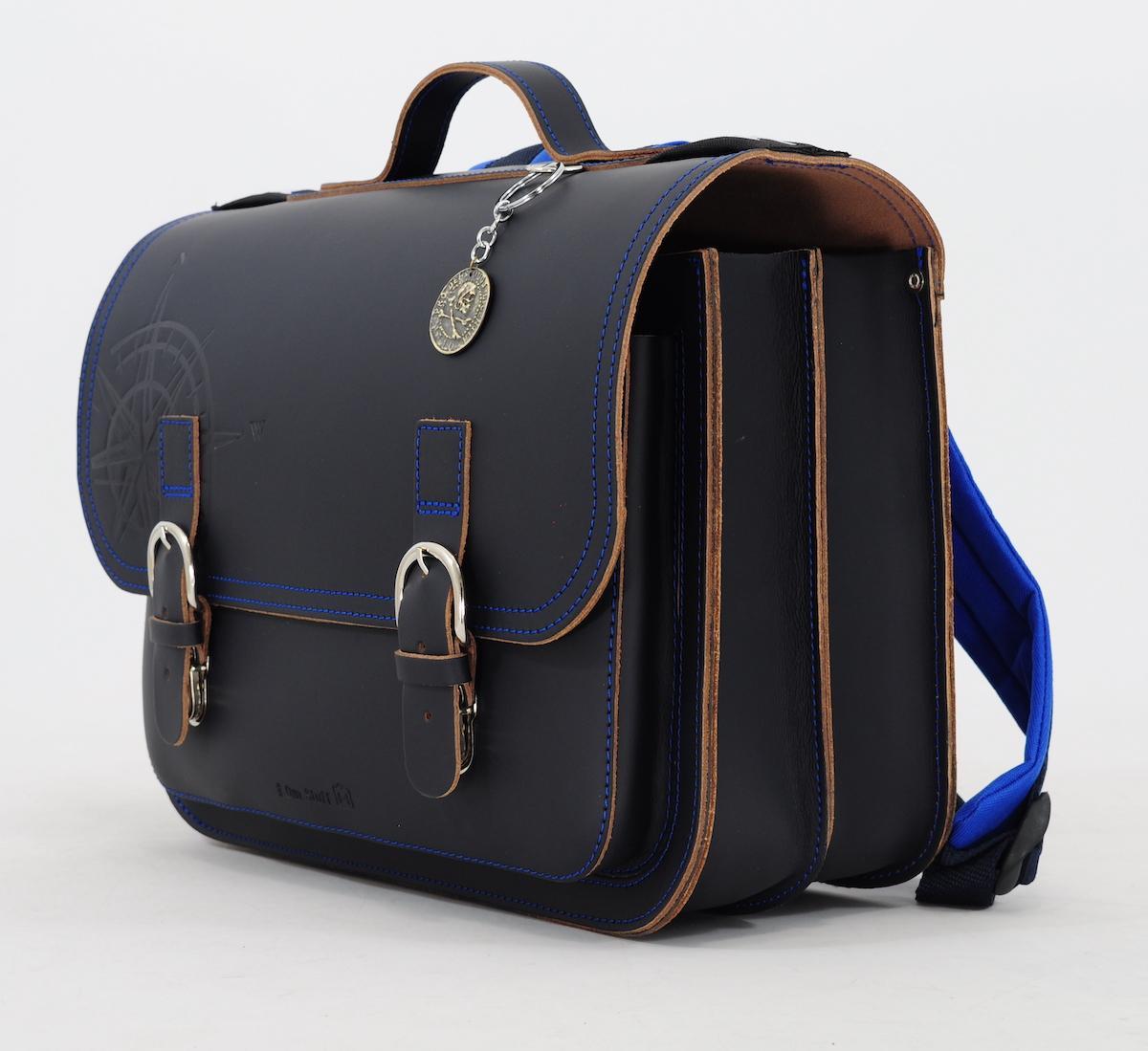 Leather Pirate Backpack - Navy Blue. by Own stuff