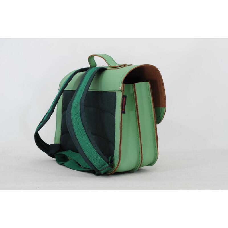 Classic Leather Schoolbag - Pastel Green by Own stuff