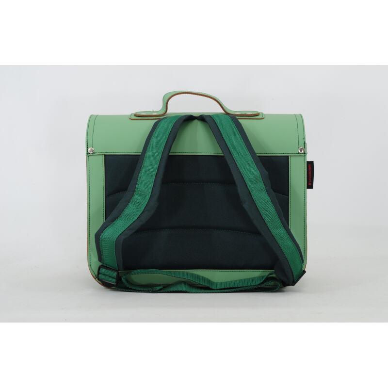 Classic Leather Schoolbag - Pastel Green by Own stuff