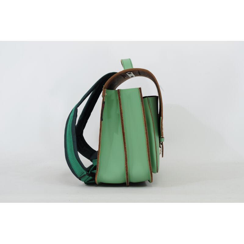 Classic Leather Schoolbag - Pastel Green by Own stuff