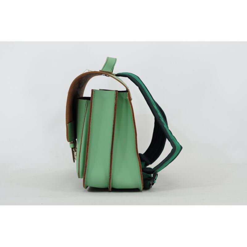 Classic Leather Schoolbag - Pastel Green by Own stuff