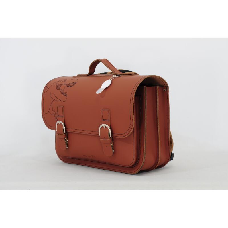 Leather Dino Backpack - Chestnut by Own stuff