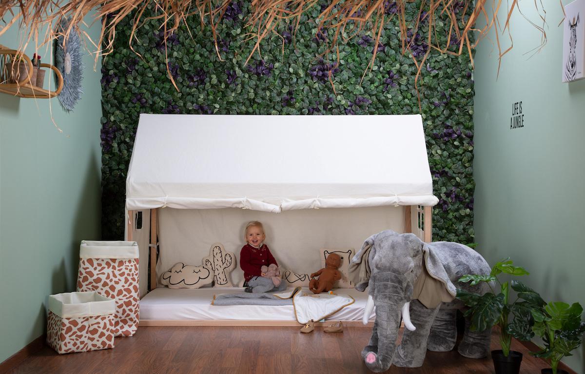 Toile pour lit cabane blanc (90 x 200 cm) - Childhome