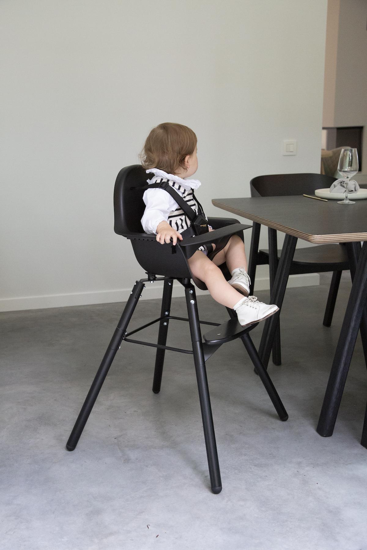 Chaise haute 2-en-1 évolutive 2 noir  - Childhome