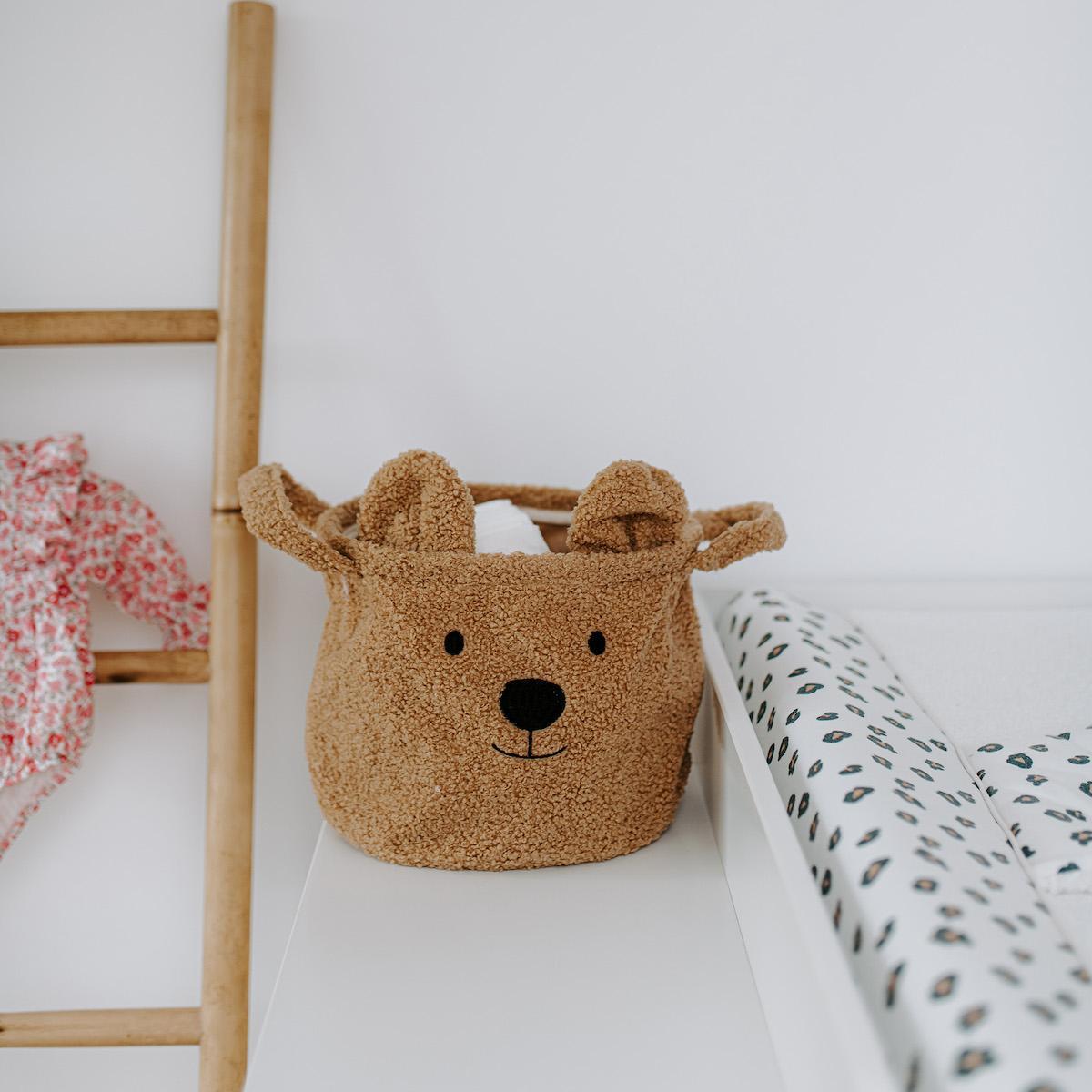 Panier de rangement Teddy S Brun - Childhome