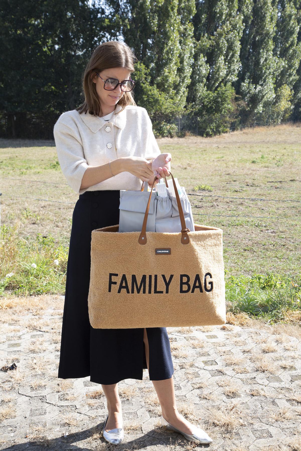 Sac à langer family bag Teddy beige - Childhome