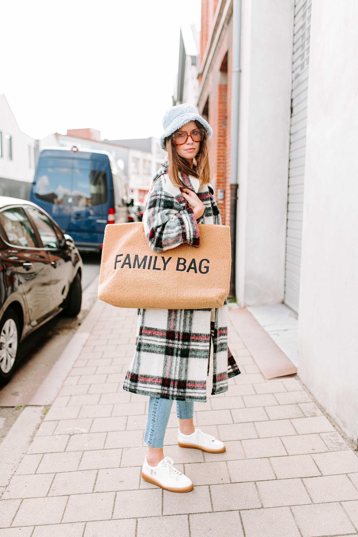 Sac à langer family bag Teddy beige - Childhome