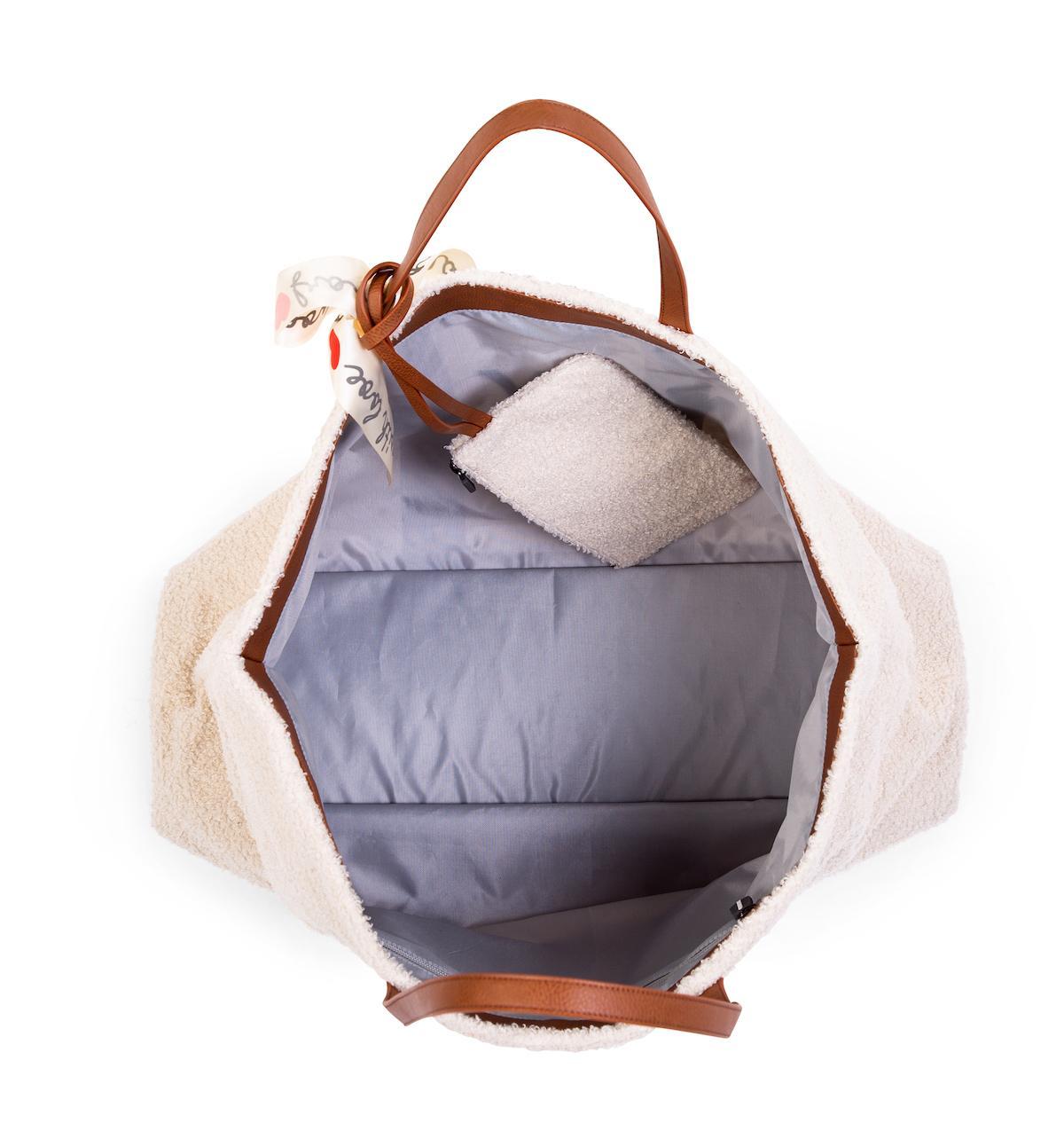 Sac à langer family bag Teddy écru - Childhome