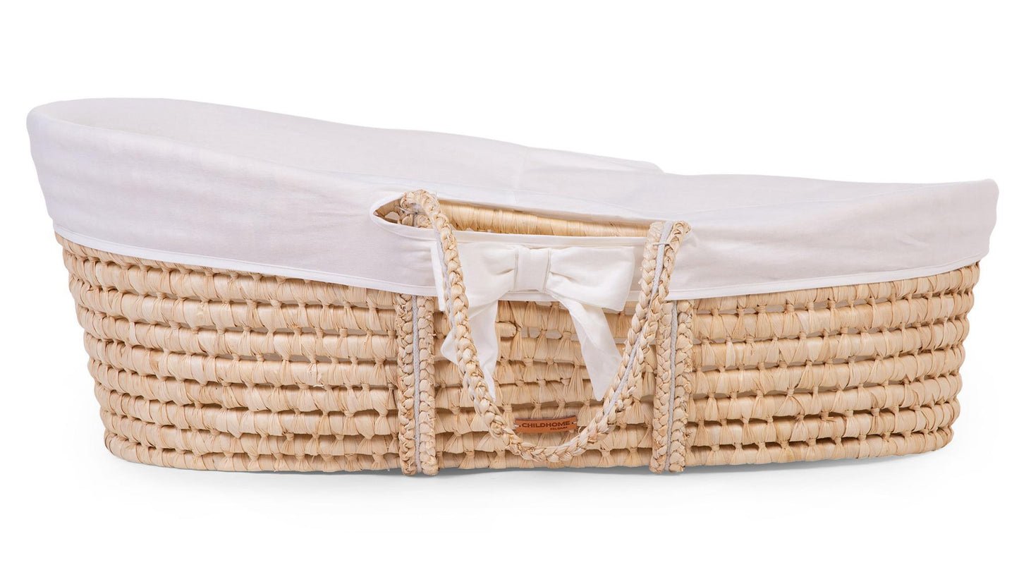 Panier Moise + matelas et Habillage jersey ecru - Childhome