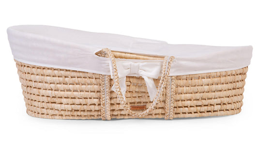 Panier Moise + matelas et Habillage jersey ecru - Childhome