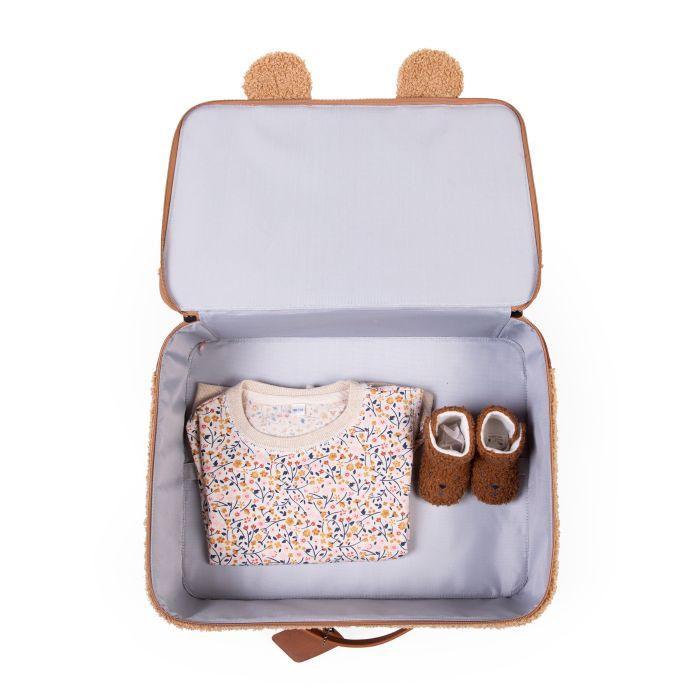 Valise Mini traveller Teddy brun - Childhome