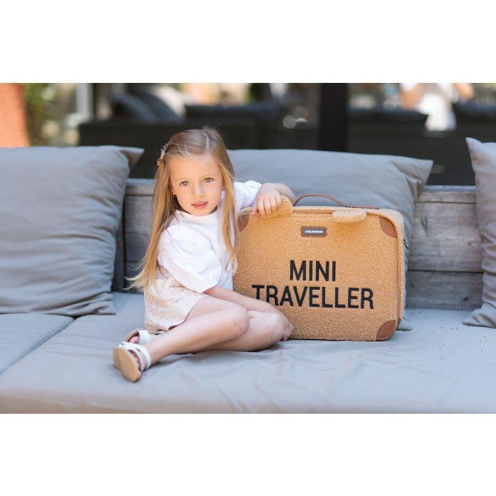 Valise Mini traveller Teddy brun - Childhome