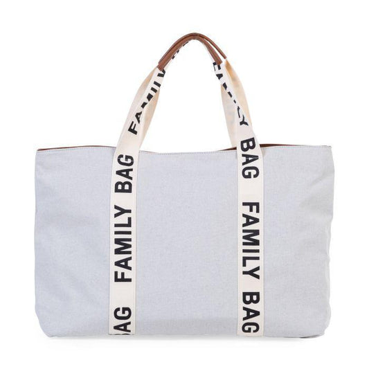 Sac à langer family bag Signature Canvas Offwhite - Childhome