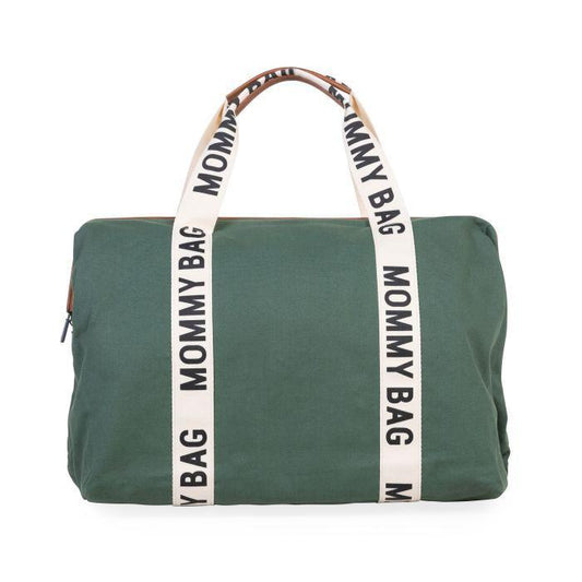 Sac Mommy Bag Signature canvas vert - Childhome