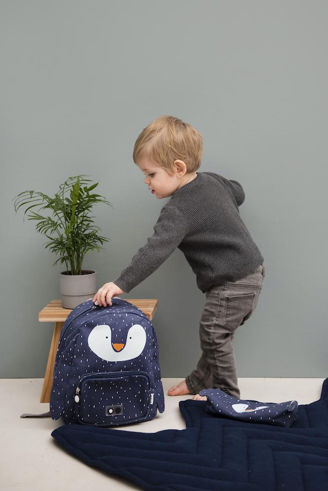 Mr. Penguin Backpack by Trixie - Waterproof, Padded Straps - Ages 2+