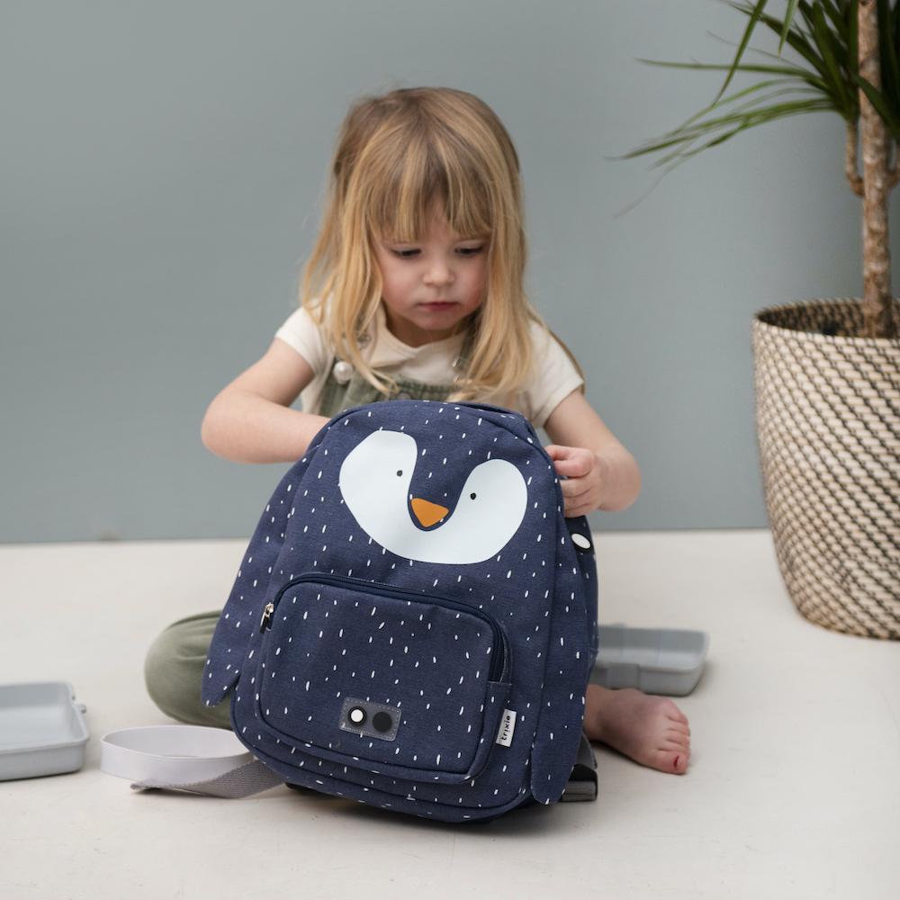 Mr. Penguin Backpack by Trixie - Waterproof, Padded Straps - Ages 2+