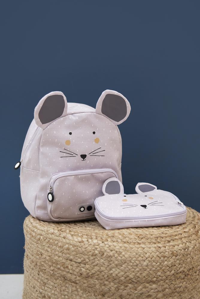 Mrs. Mouse Backpack by Trixie - Waterproof, Padded Straps - 23 x 31 x 10 cm - Ages 2+