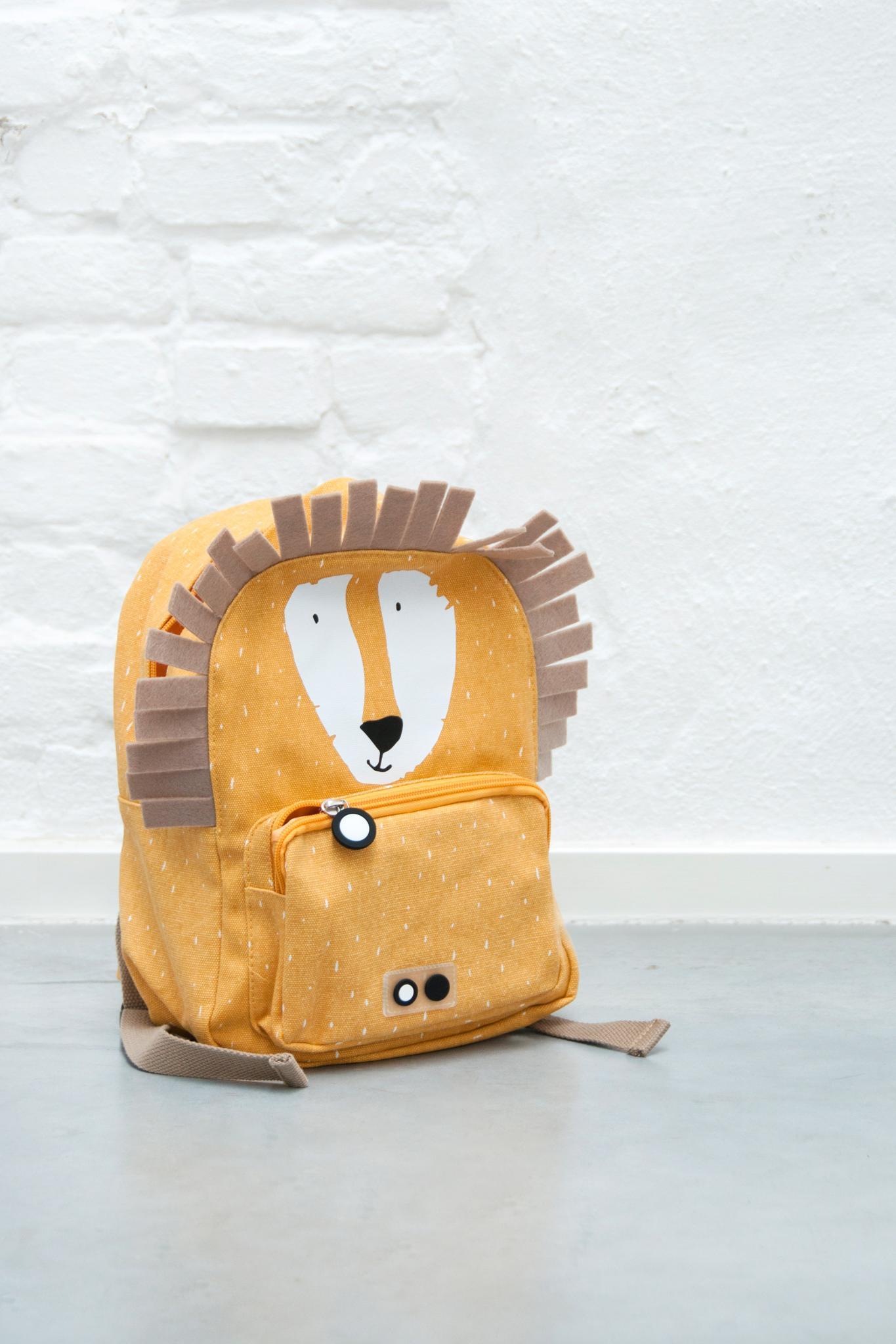 Mr. Lion Backpack by Trixie - Waterproof Coated Cotton - 23 x 31 x 12 cm