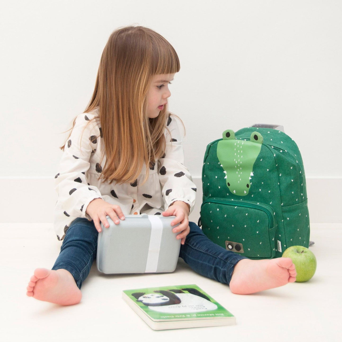 Mr. Crocodile Backpack - Trixie - 100% Cotton with Water-Resistant Coating - 23 x 31 x 12 cm