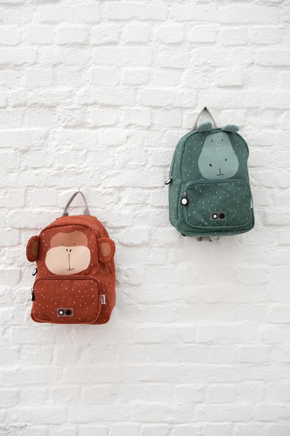 Mr. Monkey Backpack by Trixie - Brown - Waterproof - Ages 2+ - 23 x 31 x 10 cm