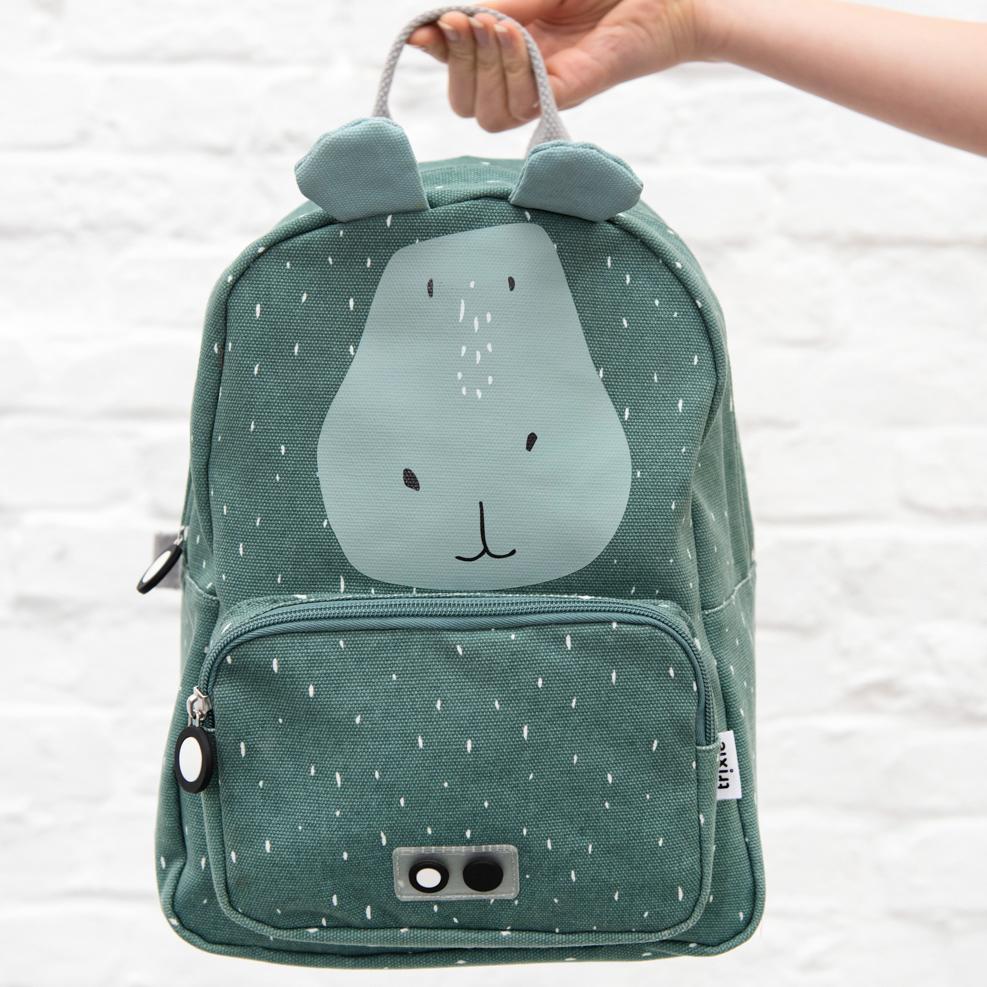 Mr. Hippo Backpack by Trixie - Blue - Waterproof - Age 2+ - 23 x 31 x 10 cm