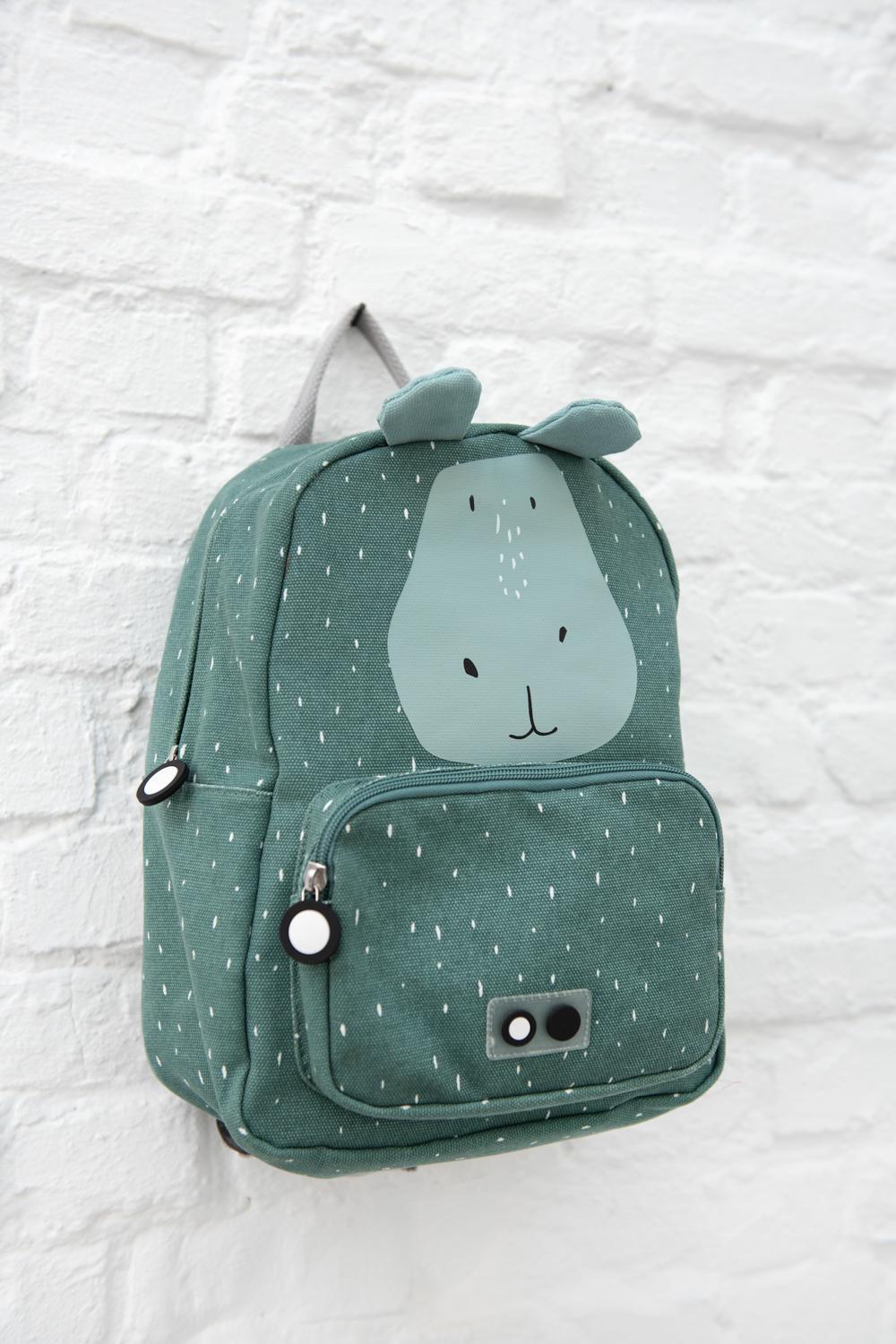 Mr. Hippo Backpack by Trixie - Blue - Waterproof - Age 2+ - 23 x 31 x 10 cm