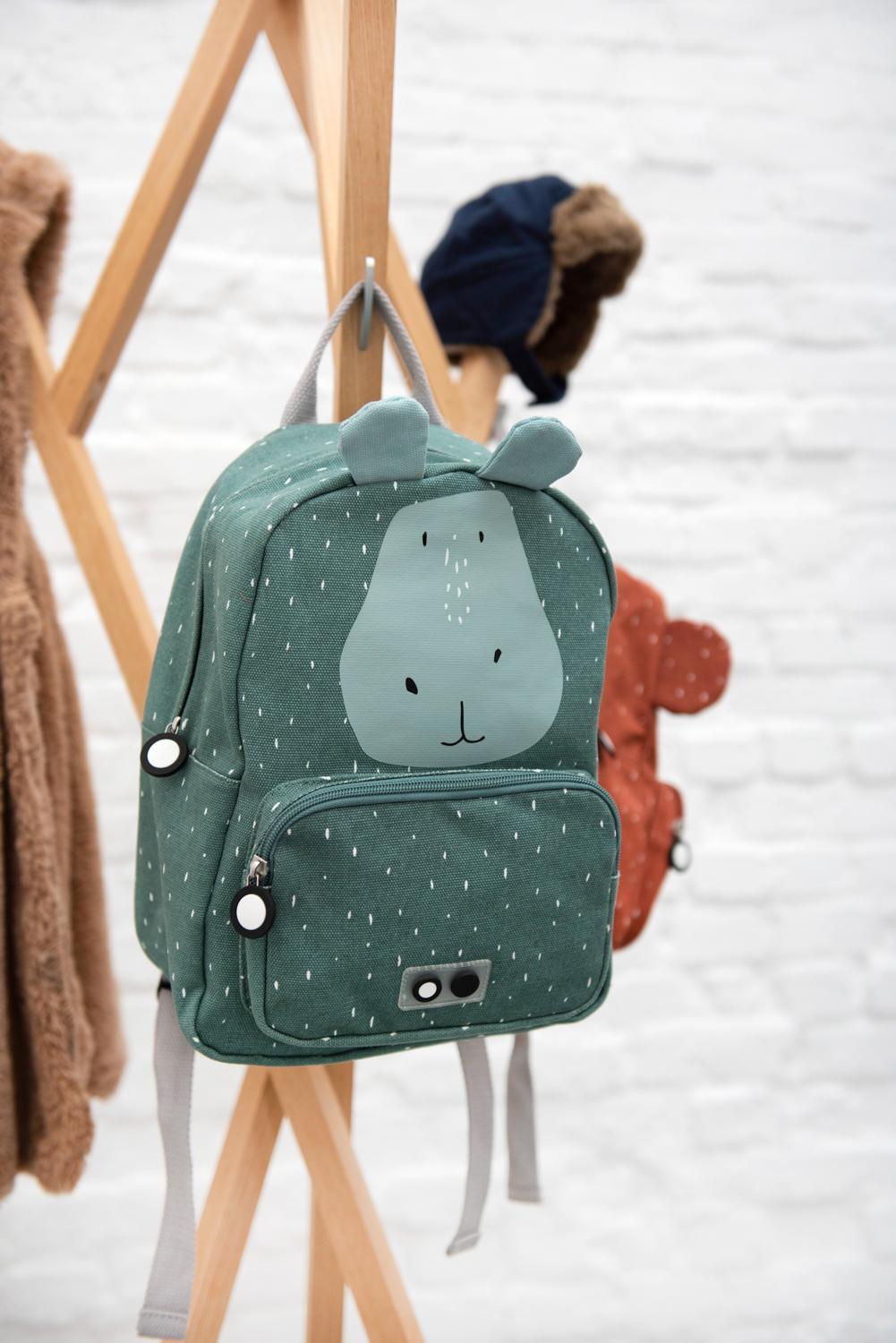 Mr. Hippo Backpack by Trixie - Blue - Waterproof - Age 2+ - 23 x 31 x 10 cm