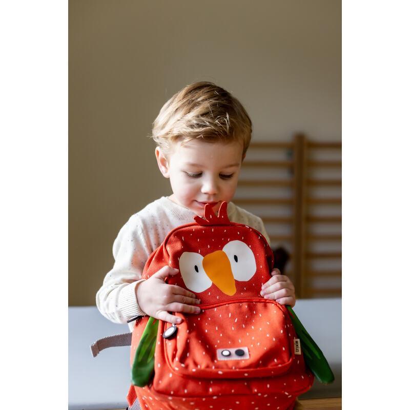 Colorful Mr. Parrot children's backpack by Trixie - Compact and practical design with adjustable straps