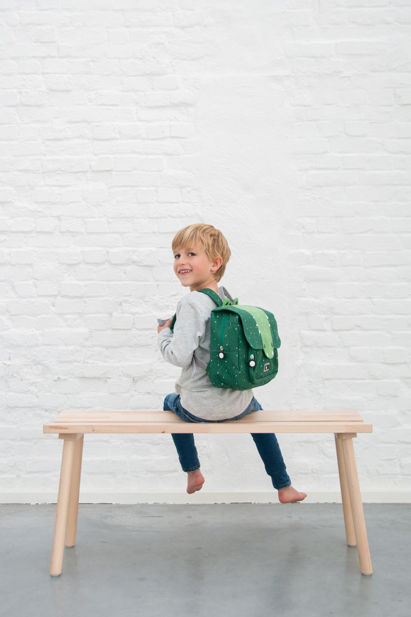 Mr. Crocodile Kindergarten Backpack - Spacious Zippered Compartment, Adjustable Straps, Waterproof Coating - Trixie