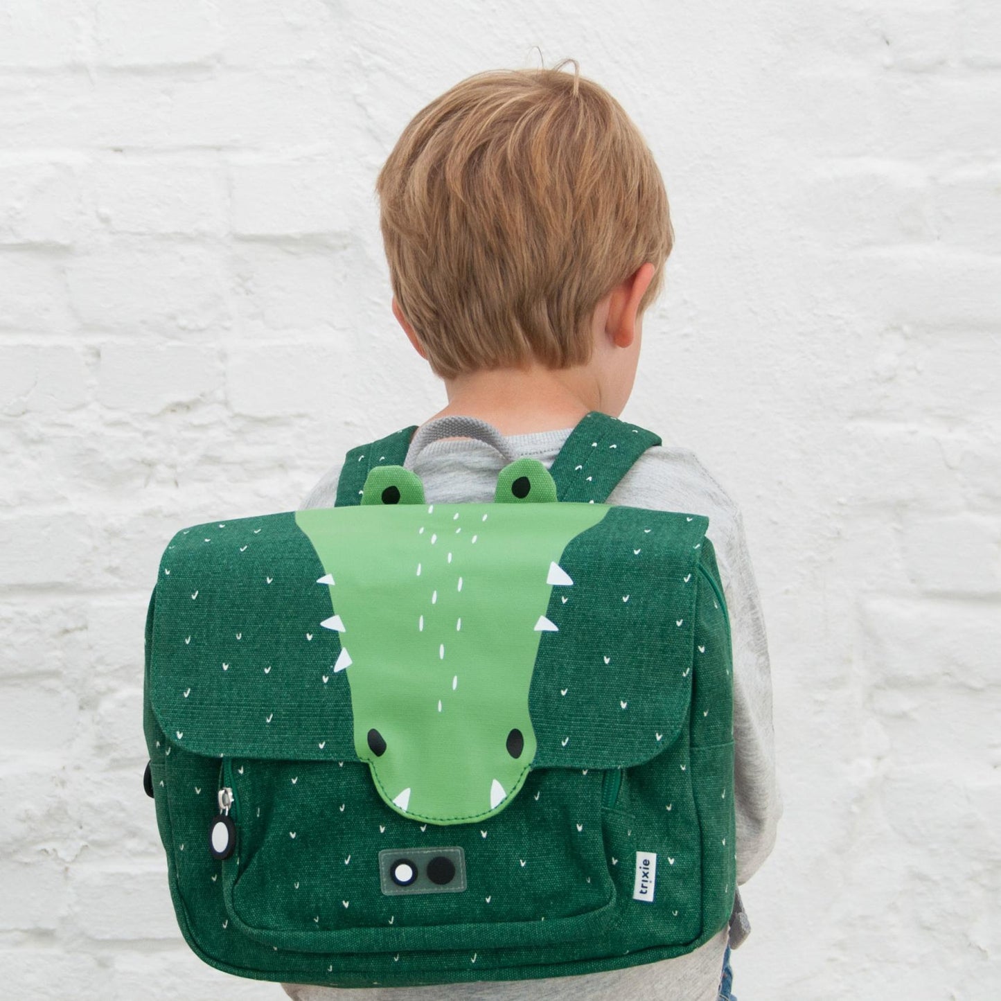 Mr. Crocodile Kindergarten Backpack - Spacious Zippered Compartment, Adjustable Straps, Waterproof Coating - Trixie