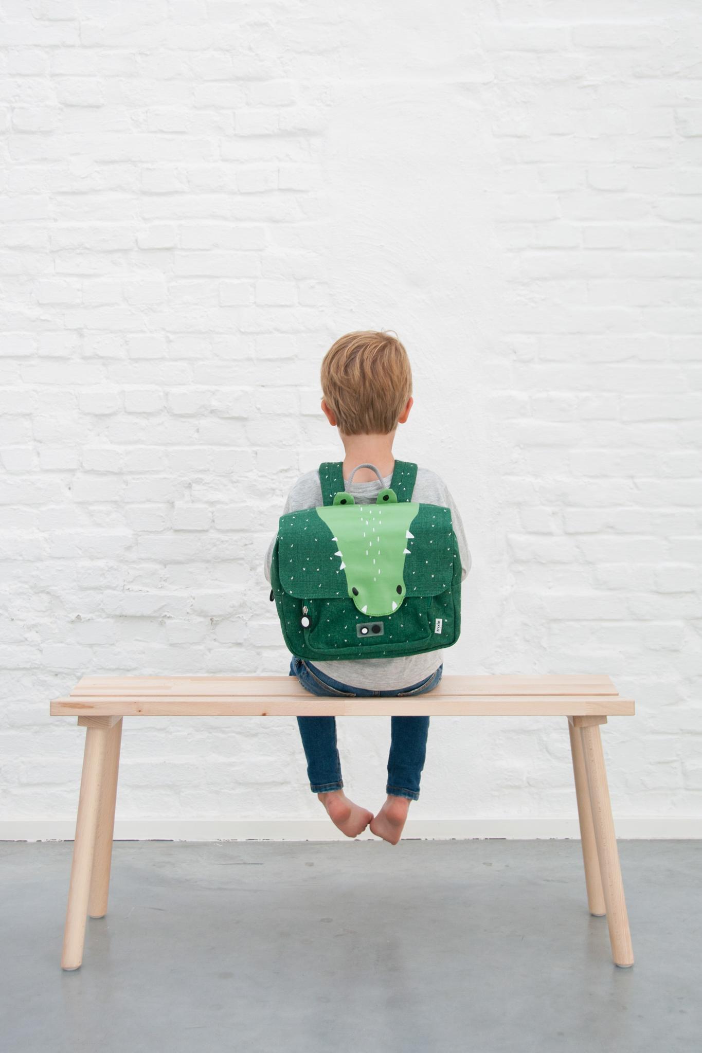 Mr. Crocodile Kindergarten Backpack - Spacious Zippered Compartment, Adjustable Straps, Waterproof Coating - Trixie