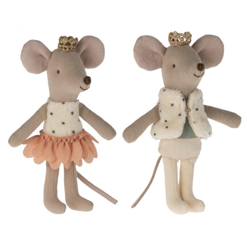 Poupées souris jumeaux royaux petite soeur et frère avec boîte - Maileg