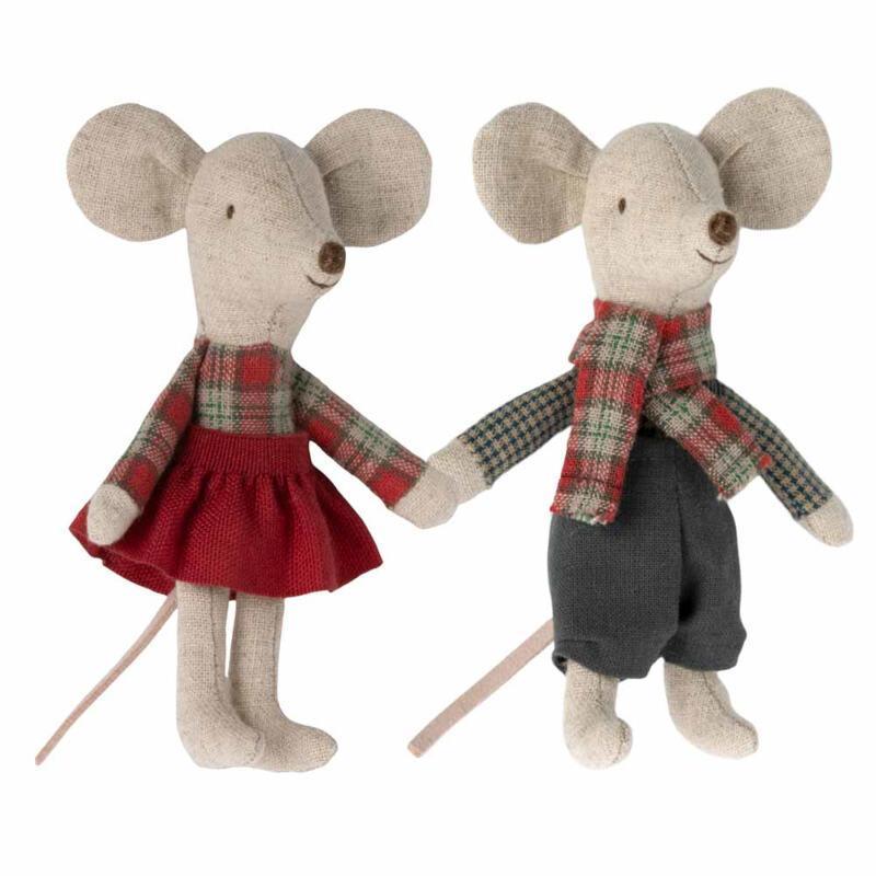 Poupées souris d'hiver jumelles petit frère et petite soeur - Maileg