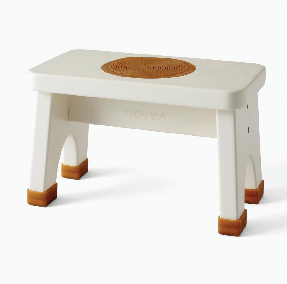 Tabouret pour enfant en bois blanc - Heveaplanet