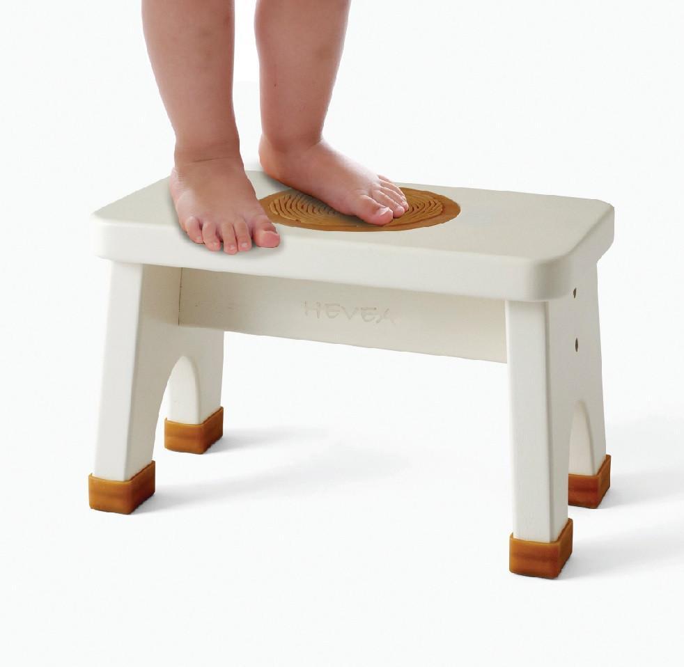 Tabouret pour enfant en bois blanc - Heveaplanet