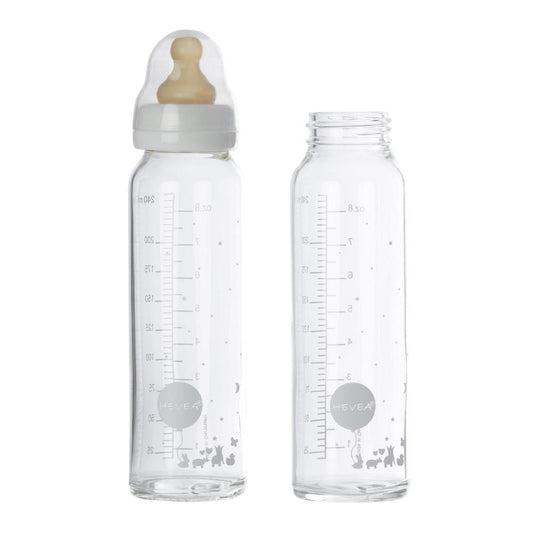 Biberon en verre 240 ml  à 24 mois lot de 2 - Heveaplanet