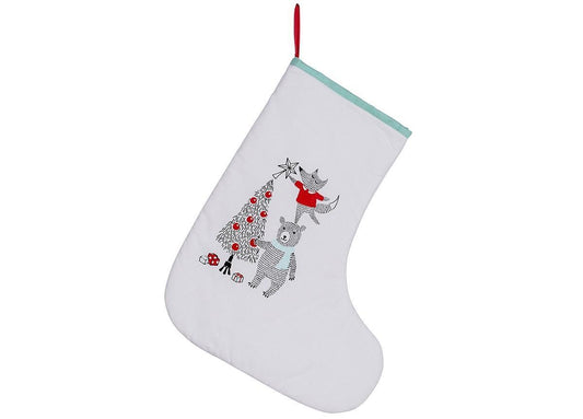 Chaussette de Noël en coton - Sapin